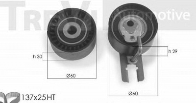 TREVI AUTOMOTIVE kd1287 -  Комплект ремня ГРМ